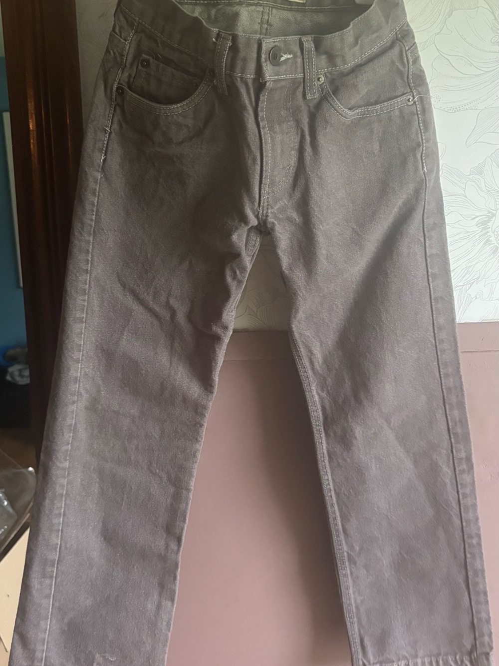 Boys Levi’s Straight Jeans in Faded Gray